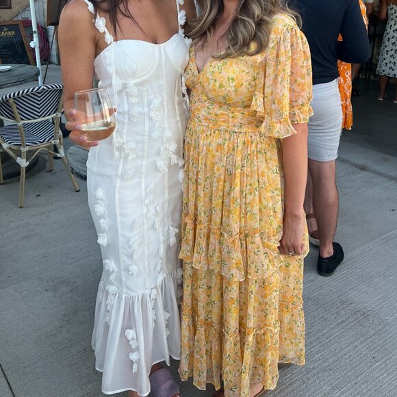 Latest Scoop - Curve Enhancing Bustier Midi Dress White - Picture 1 of 6